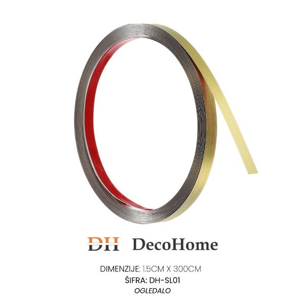 Slika Samolepljiva traka ogledalo titanium DH-SL01 1,5cm*3m