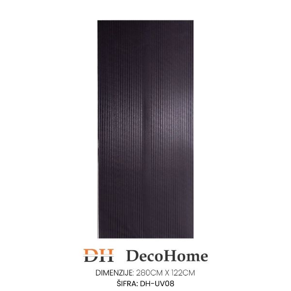 Slika DH-UV08 - PVC zidni panel Fluted sivi 1170*2800*3,6