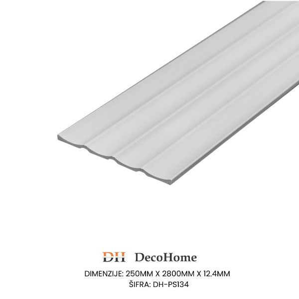 Slika Zidna dekorativna lajsna bela DH-PS134 250*12,4*2800