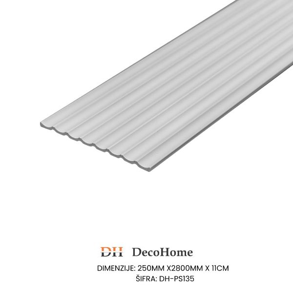 Slika Zidna dekorativna lajsna bela DH-PS135 250*11*2800