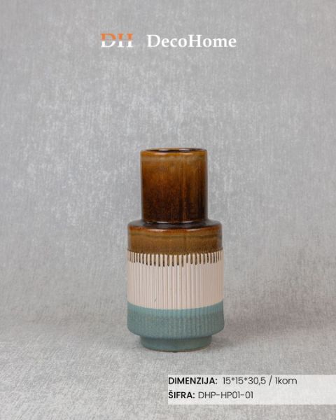 Slika Keramička vaza 15*15*30.5cm / 1kom - DHP-HP01-01