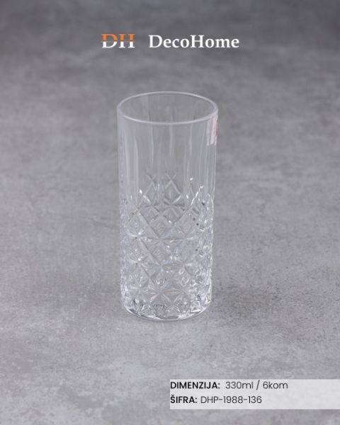 Slika Staklene čaše 330ml / 6kom - DHP-1988-136