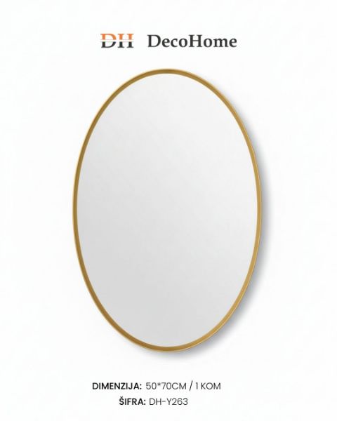 Slika Zidno ogledalo zlatni ram 50*70cm / 1kom - DH-Y263