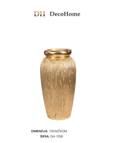 Slika Poliuretanska saksija zlatna 70cm / 1kom DH-Y158