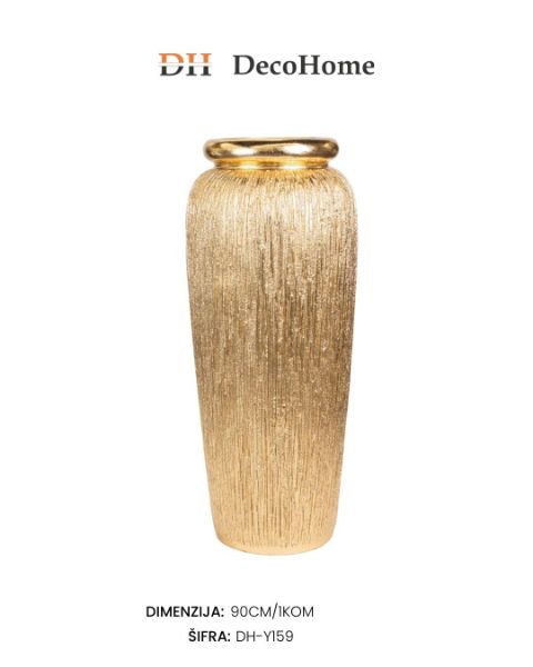 Slika Poliuretanska saksija zlatna 90cm / 1kom DH-Y159