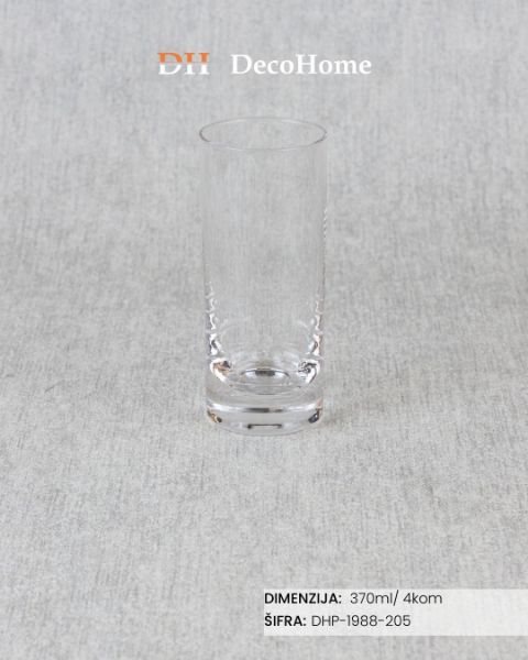 Slika Staklene čaše 370ml / 4kom - DHP-1988-205