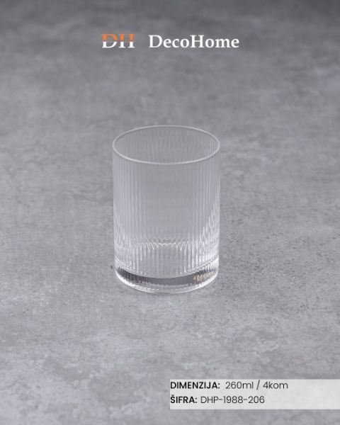 Slika Staklene čaše 260ml / 4kom - DHP-1988-206