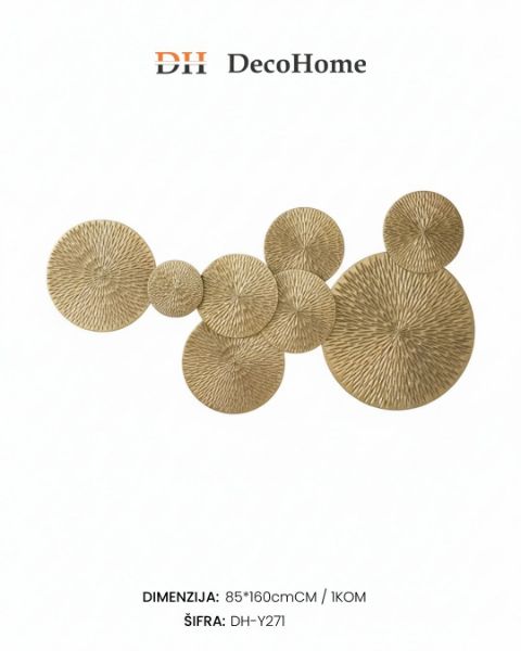Slika Zidna kompozicija zlatna 85*160cm / 1kom - DH-Y271