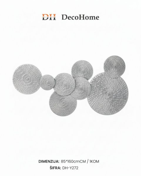 Slika Zidna kompozicija srebro 85*160cm / 1kom - DH-Y272