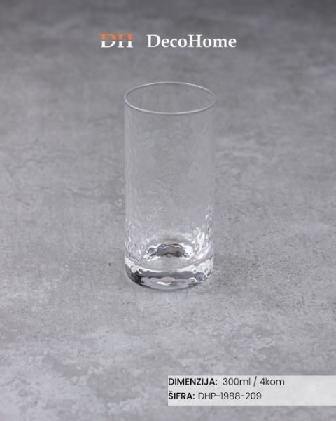 Slika Staklene čaše 300ml / 4kom - DHP-1988-209