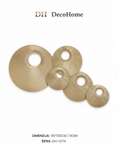 Slika Zidna kompozicija zlatna 85*130cm / 1kom - DH-Y274