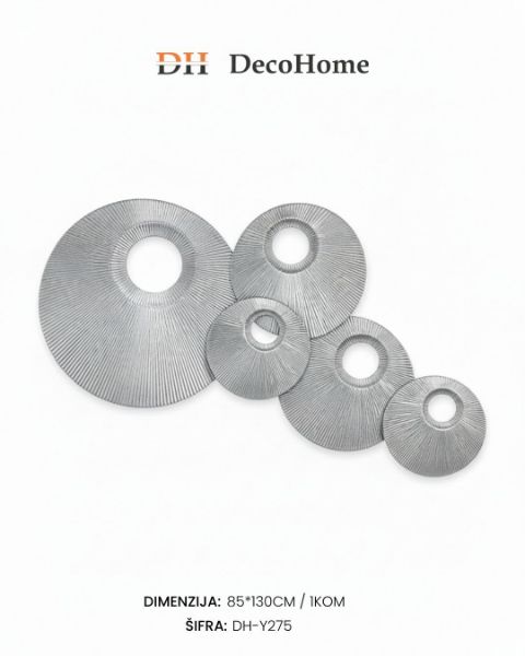 Slika Zidna kompozicija srebro 85*130cm / 1kom - DH-Y275