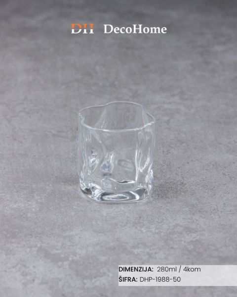 Slika Staklene čaše 280ml / 4kom - DHP-1988-50