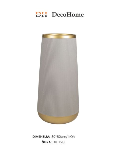 Slika Saksija PVC sivo-zlatna 30*80cm / 1kom - DH-Y28