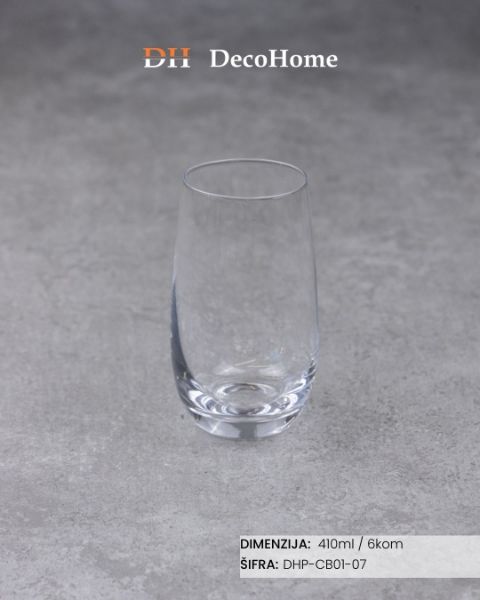 Slika Staklene čaše 410ml / 6kom - DHP-CB01-07