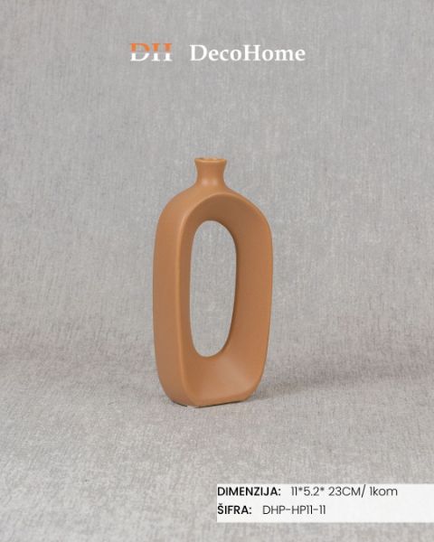 Slika Keramička vaza braon 11*5.2*23cm - 1kom - DHP-HP11-11