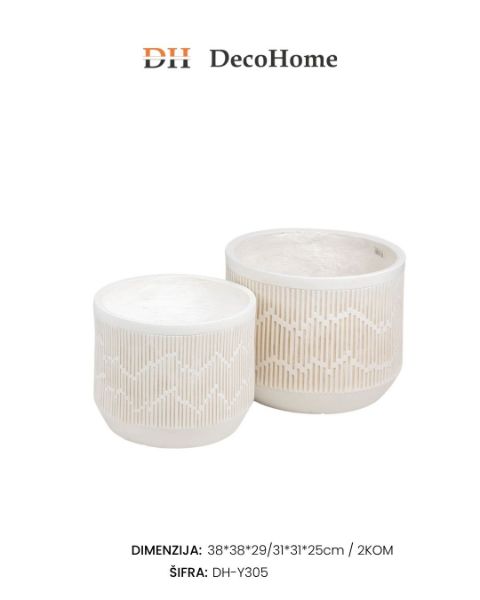 Slika Poliuretanske saksije 38*38*29cm/31*31*25cm / 2kom DH-Y305