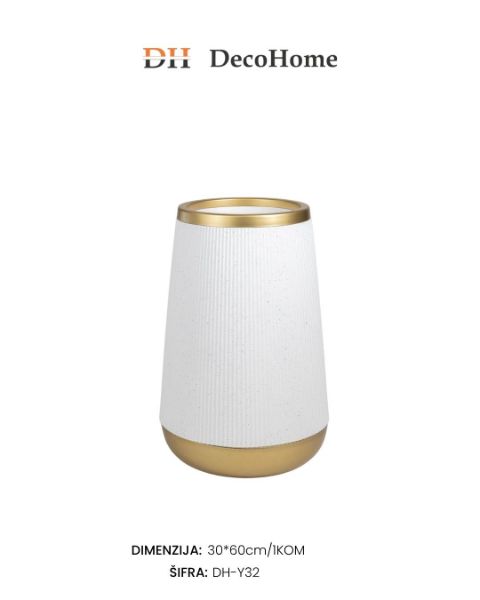 Slika Saksija PVC sivo-zlatna 30*60cm / 1kom - DH-Y32