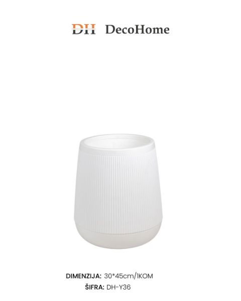 Slika Saksija PVC bela 30*45cm / 1kom - DH-Y36