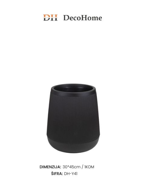 Slika Saksija PVC crna 30*45cm / 1kom - DH-Y41
