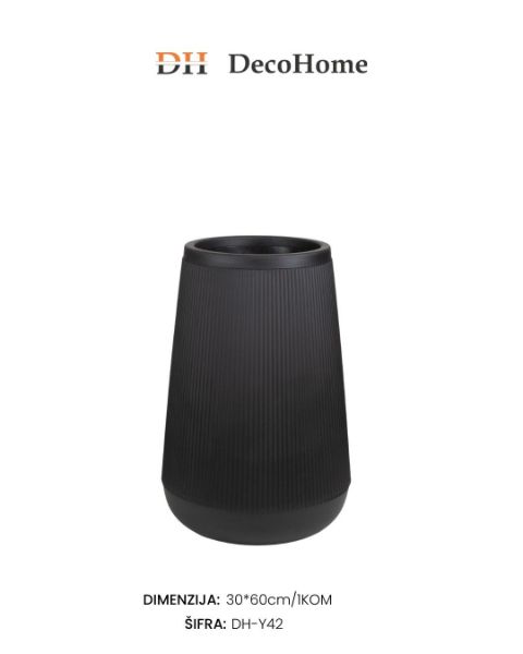 Slika Saksija PVC crna 30*60cm / 1kom - DH-Y42