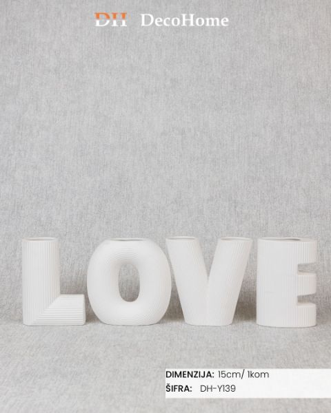 Slika Keramička vaza LOVE 15cm / 4kom - DH-Y139