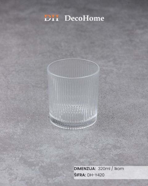Slika Staklena čaša 320ml/ 1kom DH-Y420
