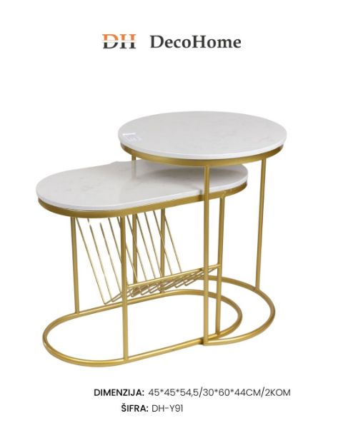 Slika Dekorativni stolovi / zlazni / 45*45*54.5cm / 30*60*44cm / 2kom DH-Y91