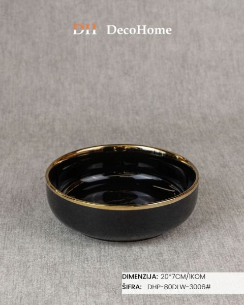 Slika Keramička činija 20*7cm / 1kom - DHP-80DLW-3006#