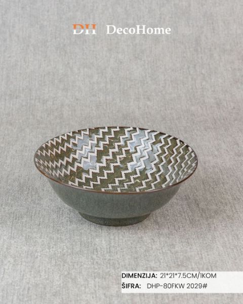 Slika Porcelanska činija 21*21*7.5cm / 1kom - DHP-80FKW 2029#