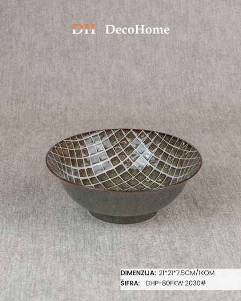 Slika Porcelanska činija 21*21*7.5cm / 1kom - DHP-80FKW 2030#