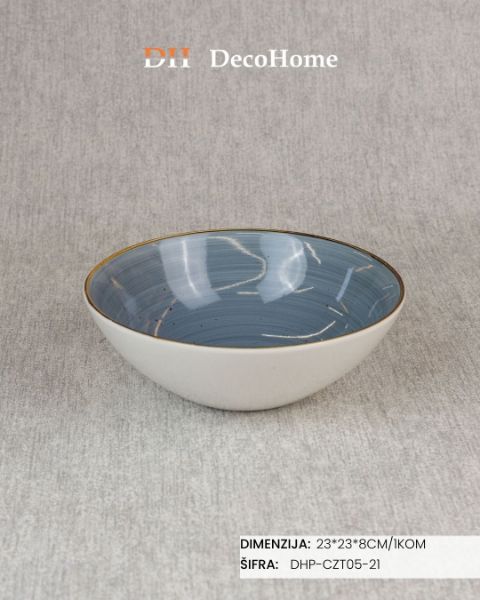 Slika Porcelanska činija 23*23*8cm / 1kom - DHP-CZT05-21
