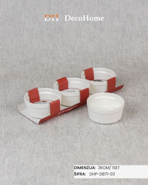 Slika Porcelanske činije 200ml / 3kom - DHP-DB71-03