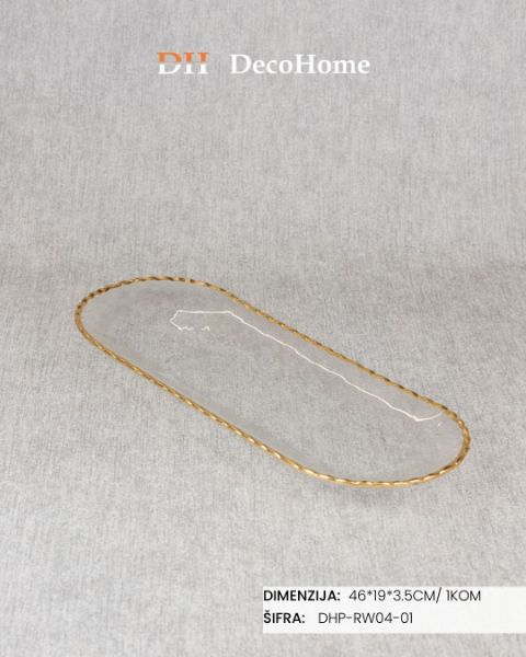 Slika Staklena činija 46*19*3,5 / 1kom - DHP-RW04-01