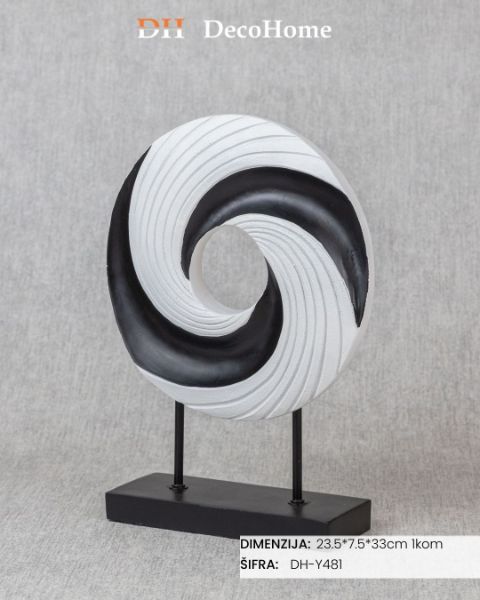 Slika Keramički ukras crno - zlatni 23.5*7.5*33cm / 1kom - DH-Y481