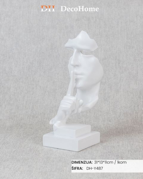 Slika Keramički ukras beli 31*13*11cm / 1kom - DH-Y487