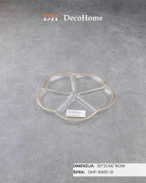 Slika Staklena činija 30*2cm/ 1kom - DHP-RW10-01