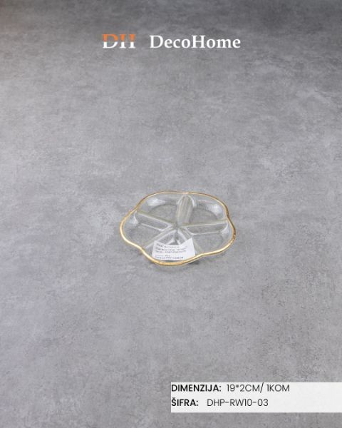 Slika Staklena činija 19*2cm / 1kom - DHP-RW10-03
