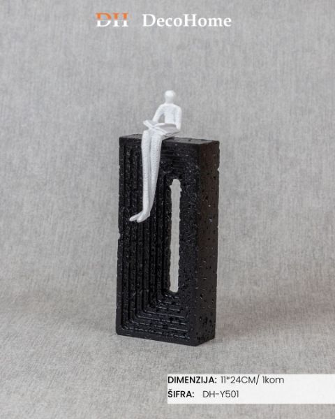 Slika Keramički ukras crni 11*24cm/ 1kom - DH-Y501