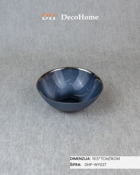 Slika Staklena činija 19.5*7cm / 1kom - DHP-WY027