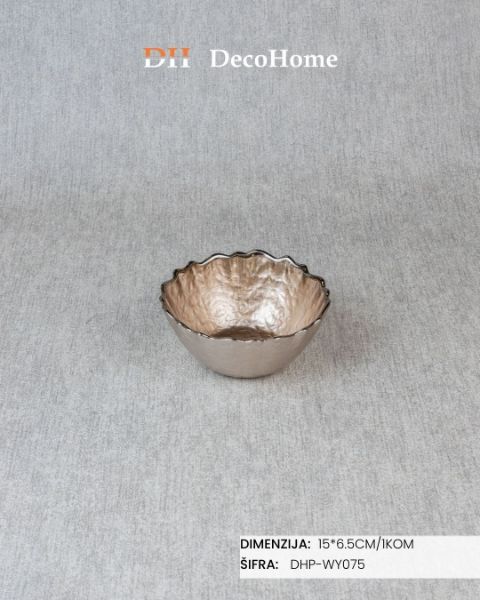 Slika Staklena činija 15*6,5cm / 1kom  DHP-WY075