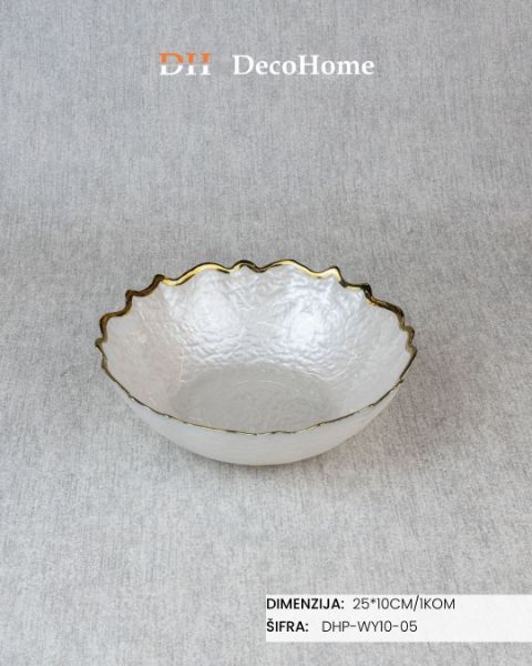 Slika Staklena činija 25*10cm /1kom - DHP-WY10-05