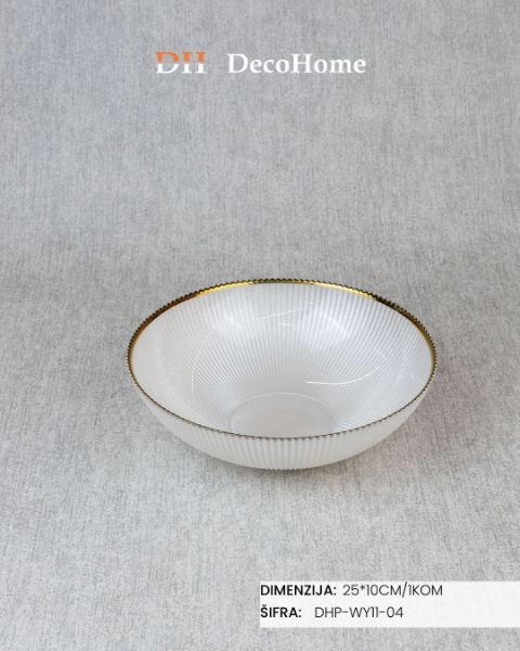 Slika Staklena činija 25*10cm / 1kom - DHP-WY11-04