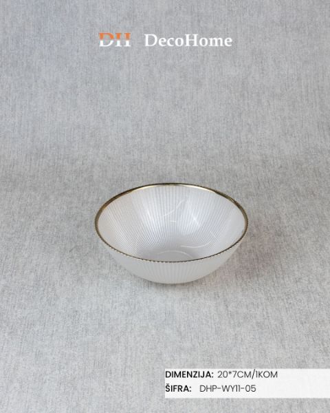 Slika Staklena činija 20*7cm / 1kom - DHP-WY11-05