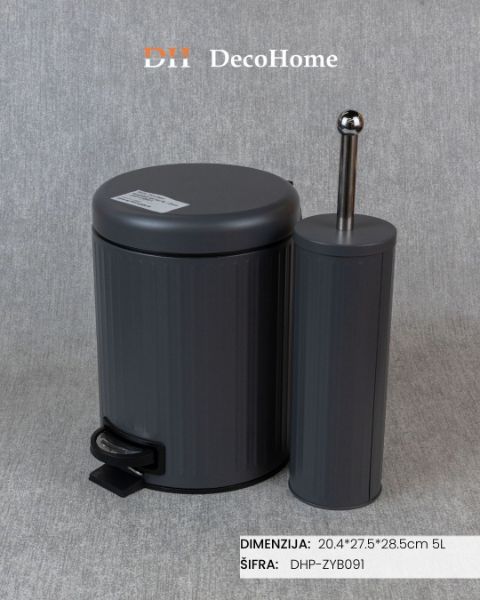 Slika Kupatilski set sivi 5L / 2kom - DHP-ZYB091