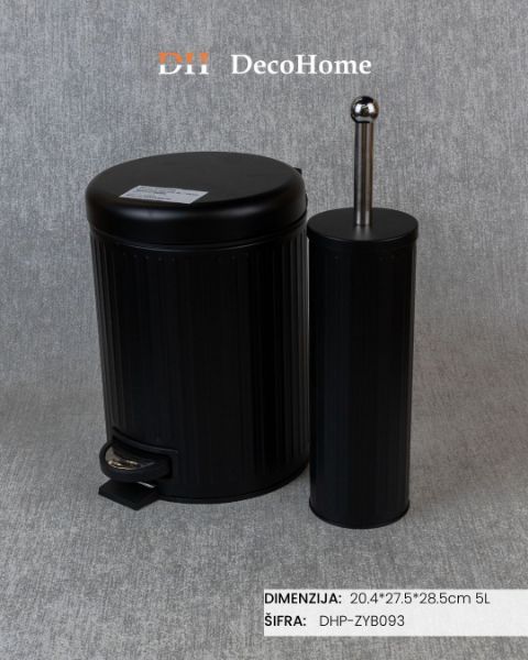 Slika Kupatilski set crni 5L / 2kom - DHP-ZYB093