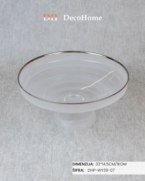 Slika Staklena činija 33*14,5cm / 1kom - DHP-WY39-07