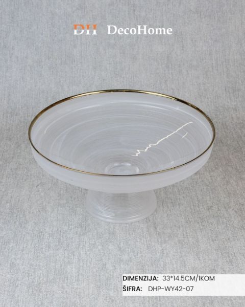 Slika Staklena činija 33*14.5cm / 1kom - DHP-WY42-07