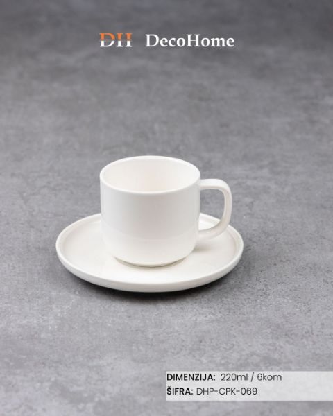 Slika Keramičke šolje 220ml / 6kom - DHP-CPK-069