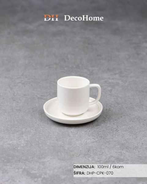 Slika Keramičke šolje 100ml / 6kom - DHP-CPK-070